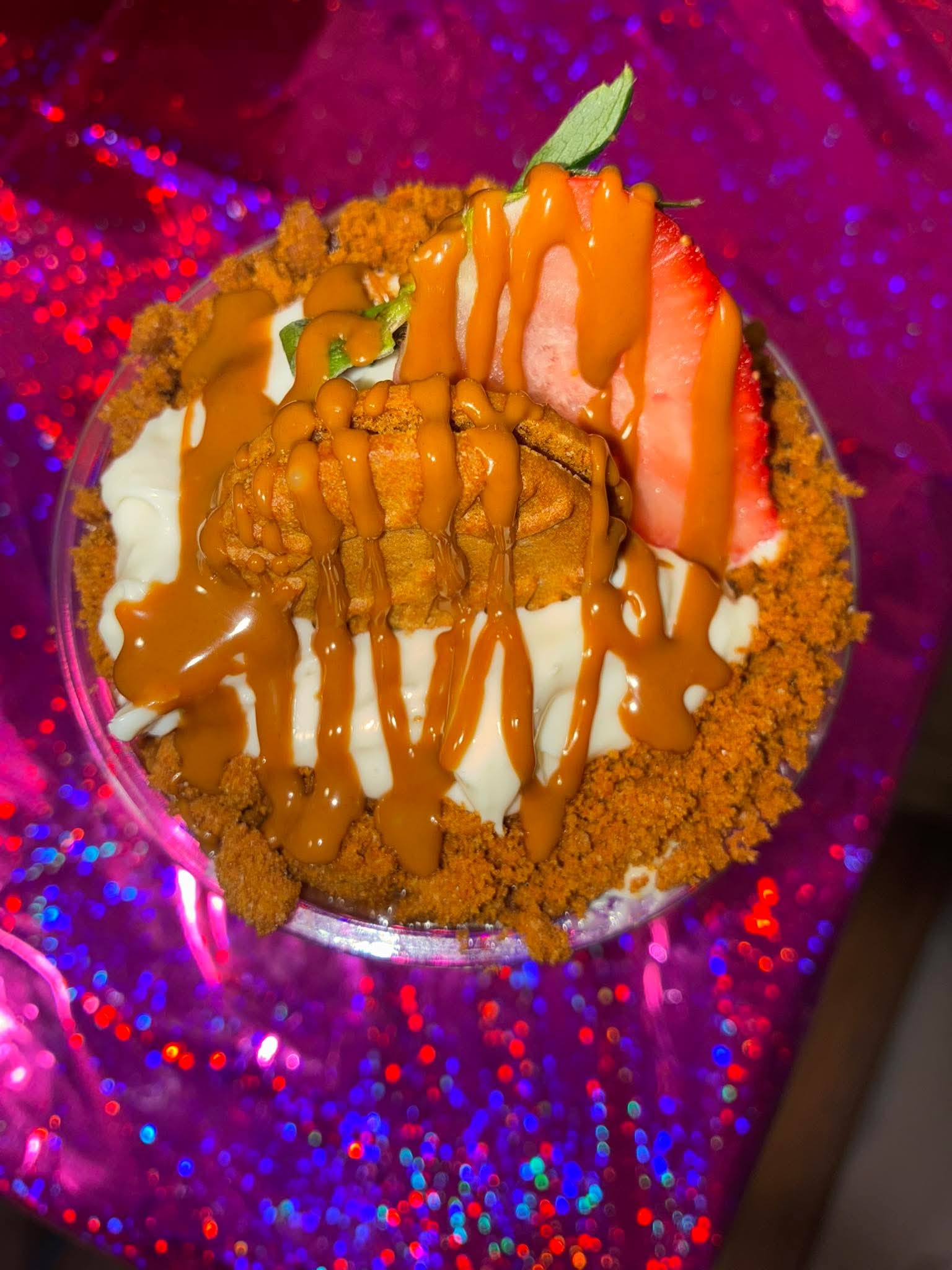 Strawberry Briscoff cheesecake parfait